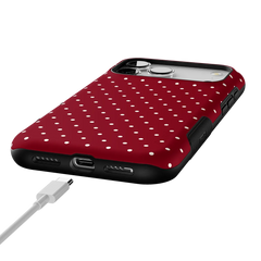 On the Dot | Maroon Polka Dot Case