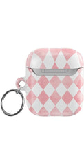 Queen of Diamonds | Pink Watercolor AirPods Case