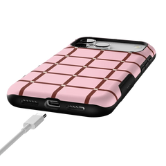 Uptown Gridlock | Pink Checkerboard Case