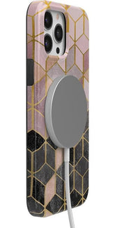 Stepping Up | Geo Rose Gold Marble Case