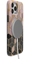 Stepping Up | Geo Rose Gold Marble Case
