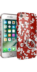 Floral Forest | Red Cherry Blossom Floral Phone Ring