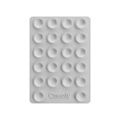 Grippy | White Silicone Suction Phone Mount with MagSafe