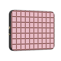 Uptown Gridlock | Pink Checkerboard Laptop Case