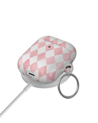 Queen of Diamonds | Pink Watercolor AirPods Case