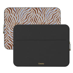 Untamed | Brown & Blue Zebra Laptop Case